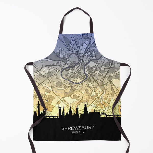 Item preview, Shrewsbury Skyline Map designed and sold by ArtPrints.