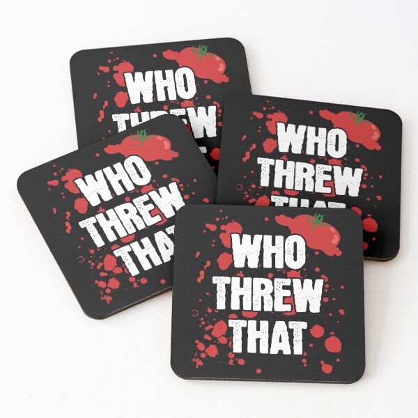 Item preview, Who Threw That? Fun Saying Funny Tomato Splash designed and sold by PrintCrafting.