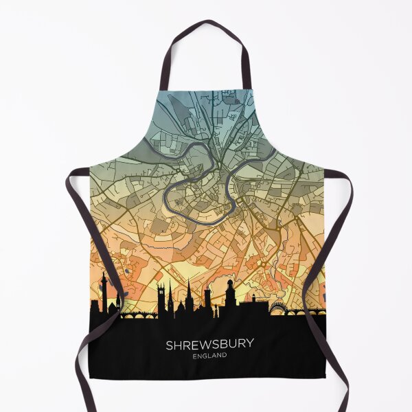 Item preview, Shrewsbury Skyline Map designed and sold by ArtPrints.