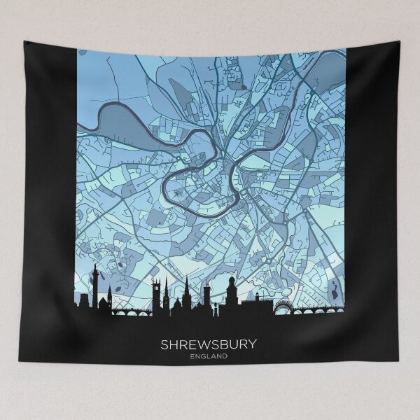 Item preview, Shrewsbury Skyline Map designed and sold by ArtPrints.