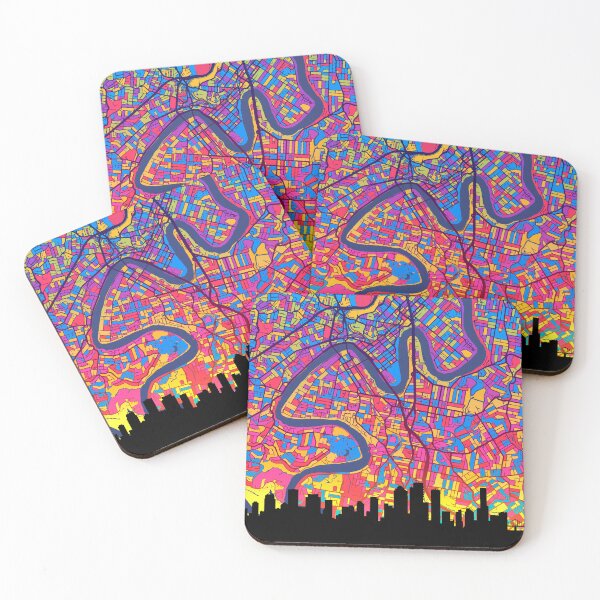 Item preview, Brisbane Skyline Map designed and sold by ArtPrints.
