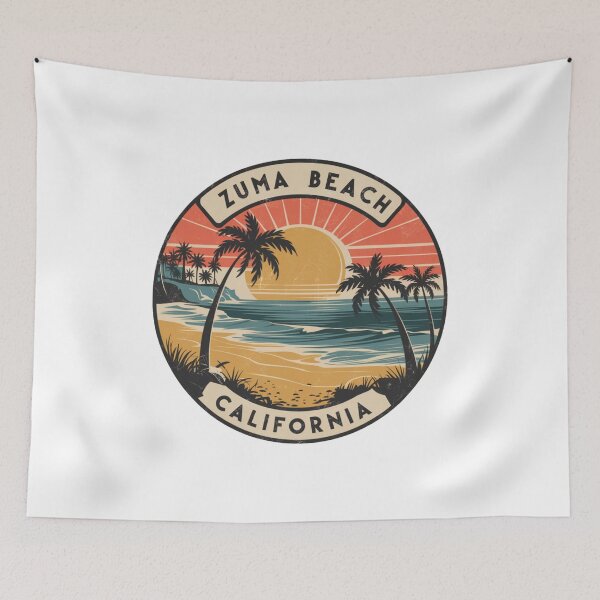 Item preview, Zuma Beach California - Vibrant Retro Sunset Artwork designed and sold by CircinusStore.