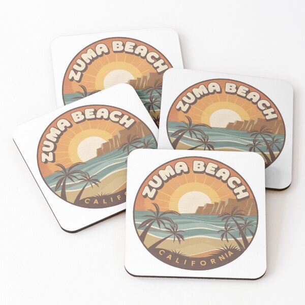 Item preview, Zuma Beach California - Retro Coastal Cliffside Design designed and sold by CircinusStore.