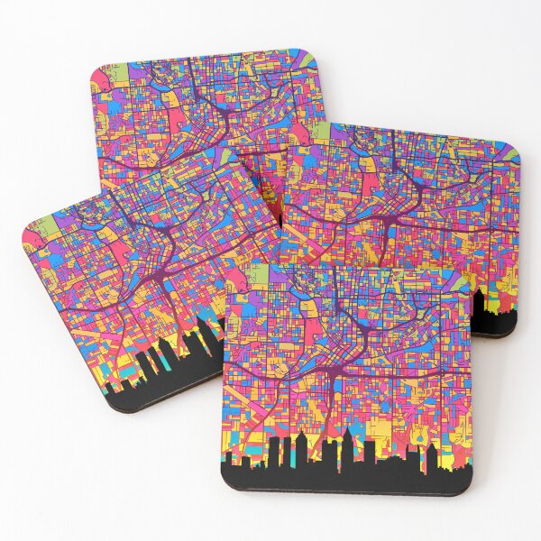 Item preview, Atlanta Georgia Skyline Map designed and sold by ArtPrints.