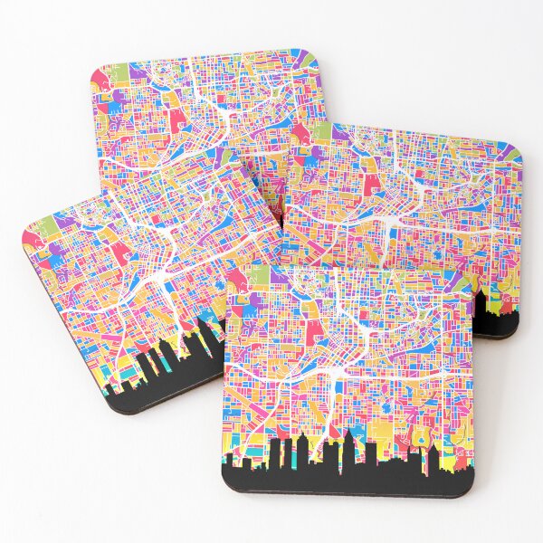 Item preview, Atlanta Georgia Skyline Map designed and sold by ArtPrints.