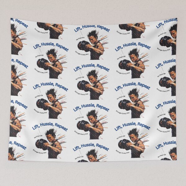 Item preview, Lift, Hustle, Repeat: Stronger Every Day designed and sold by TiggsnPigsArt.