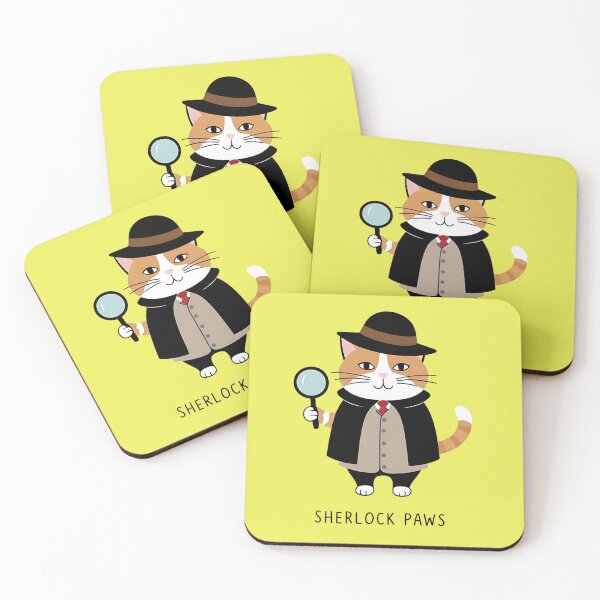 Item preview, Sherlock Paws the Detective Cat designed and sold by MiowandMolly.