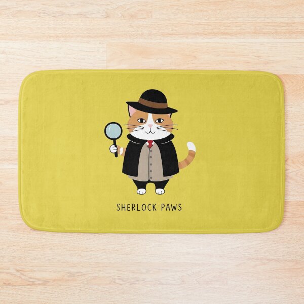 Item preview, Sherlock Paws the Detective Cat designed and sold by MiowandMolly.