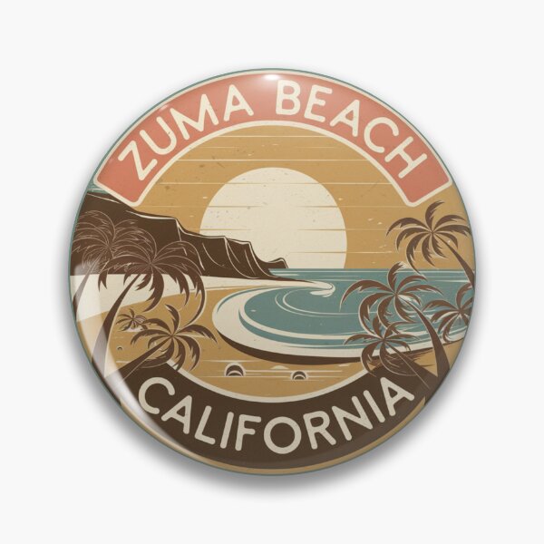Item preview, Zuma Beach California - Retro Sunset and Palm Trees designed and sold by CircinusStore.