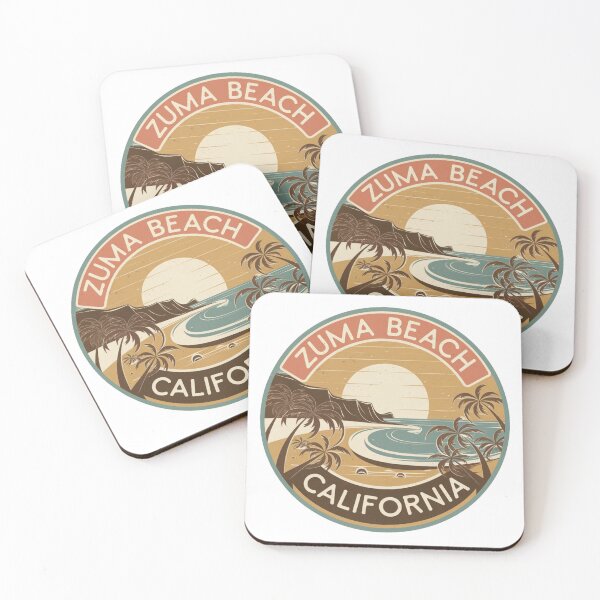 Item preview, Zuma Beach California - Retro Sunset and Palm Trees designed and sold by CircinusStore.