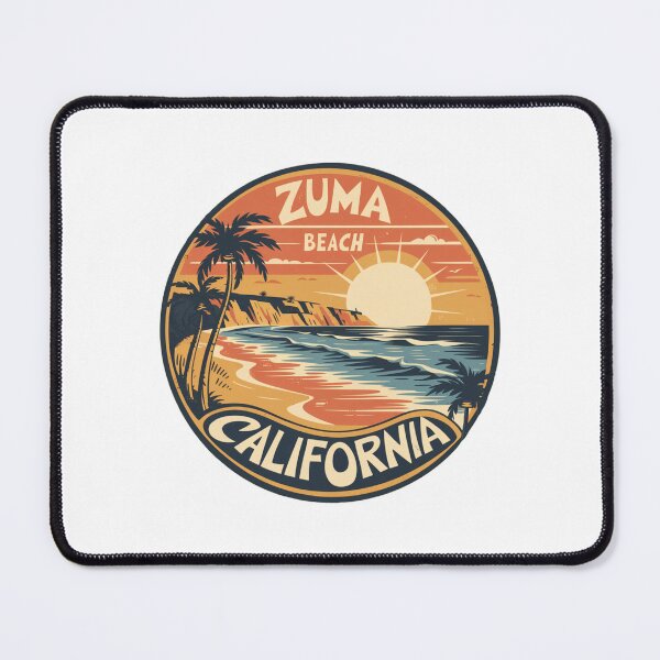 Item preview, Zuma Beach California - Retro Sunset and Palm Trees designed and sold by CircinusStore.