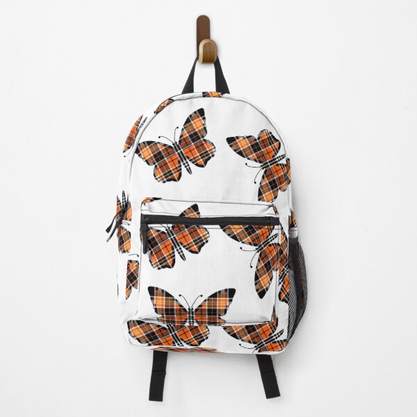 Item preview, Orange and Black Twill Plaid Monarch Butterfly 1 designed and sold by Chad K Art.