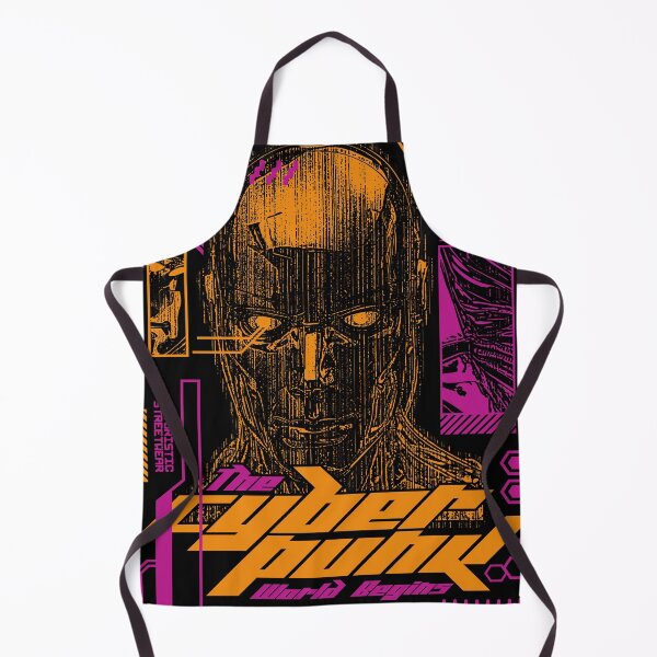 Item preview, "The cyberpunk world begins" retro futuristic design designed and sold by SkittieShirts.