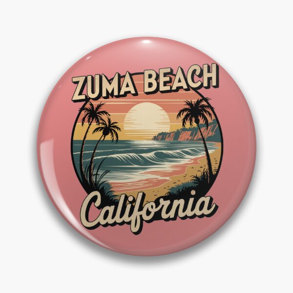 Item preview, Zuma Beach California - Vibrant Sunset and Palm Trees designed and sold by CircinusStore.