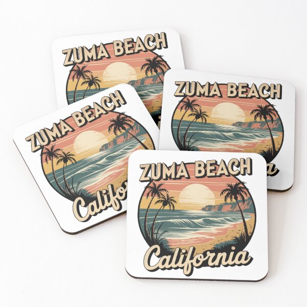 Item preview, Zuma Beach California - Vibrant Sunset and Palm Trees designed and sold by CircinusStore.