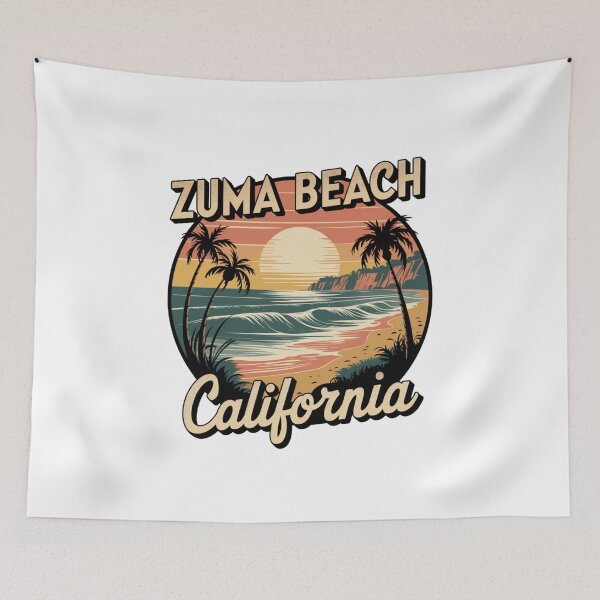 Item preview, Zuma Beach California - Vibrant Sunset and Palm Trees designed and sold by CircinusStore.