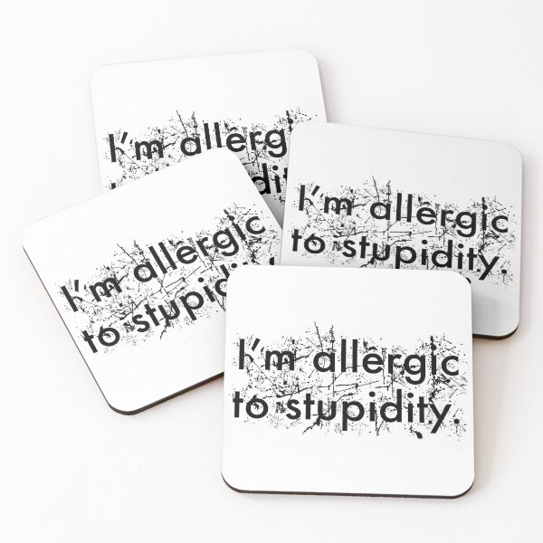 Item preview, Allergic to Stupidity-Black designed and sold by dzdart.