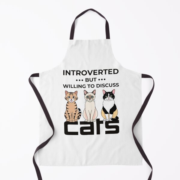 Item preview, Introverted but Willing to Discuss Cats - Quirky Cat Lover Design designed and sold by UniversalFlair.