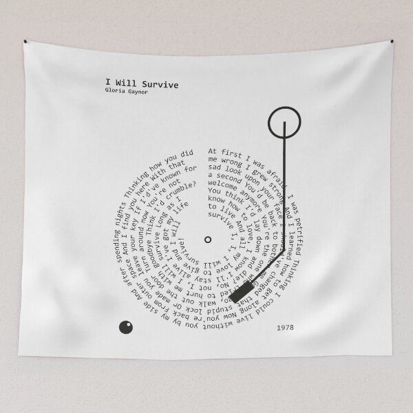 Item preview, I Will Survive, Gloria Gaynor - Lyrics Poster designed and sold by MancBusyBee.