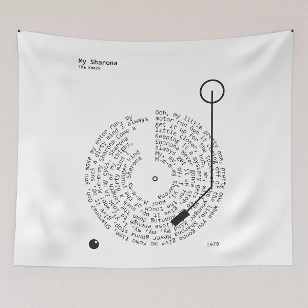 Item preview, My Sharona, The Knack - Lyrics Poster designed and sold by MancBusyBee.