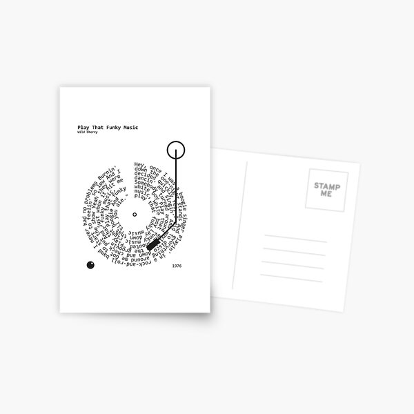 Item preview, Play That Funky Music, Wild Cherry - Lyrics Poster designed and sold by MancBusyBee.