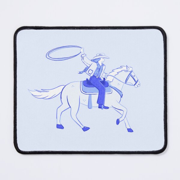 Item preview, Cowgirl with horse and rope  designed and sold by rizdrawings.