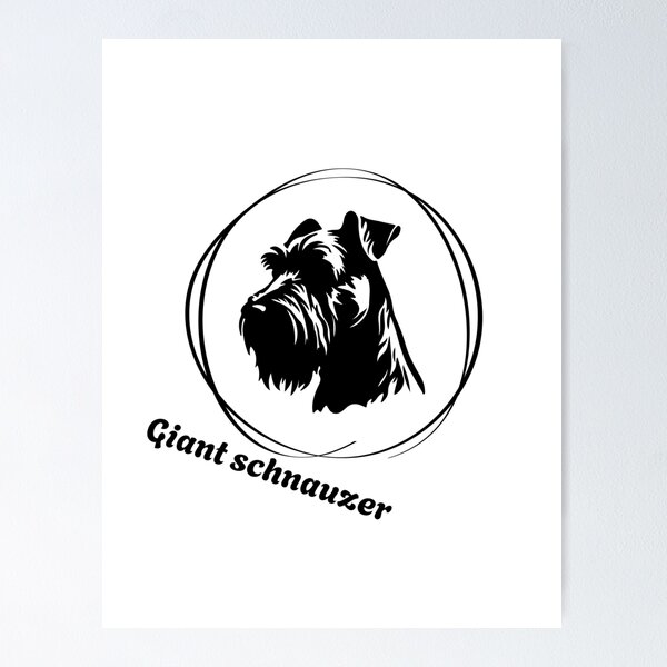 Item preview, Schnauzer Head Silhouette – Custom Pet Art designed and sold by SimpleUla.