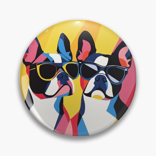 Item preview, Pop Art Boston Terriers with Sunglasses designed and sold by hardyy-s.