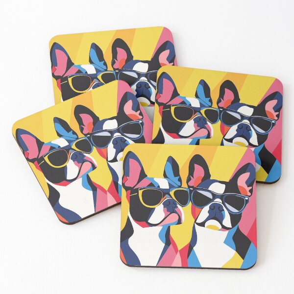 Item preview, Pop Art Boston Terriers with Sunglasses designed and sold by hardyy-s.