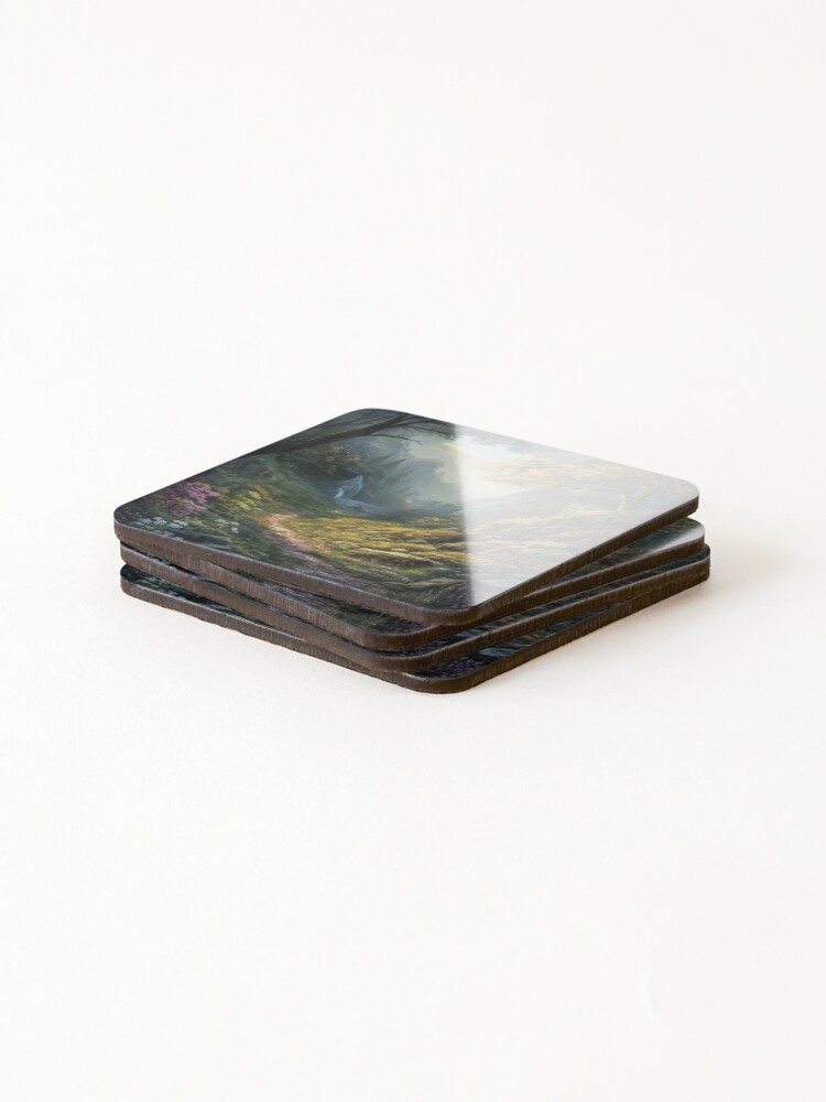 Thumbnail 4 of 5, Coasters (Set of 4), Fantasy Landscape designed and sold by Rtymer.