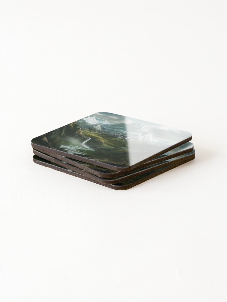 Thumbnail 4 of 5, Coasters (Set of 4), Fantasy Landscape designed and sold by Rtymer.