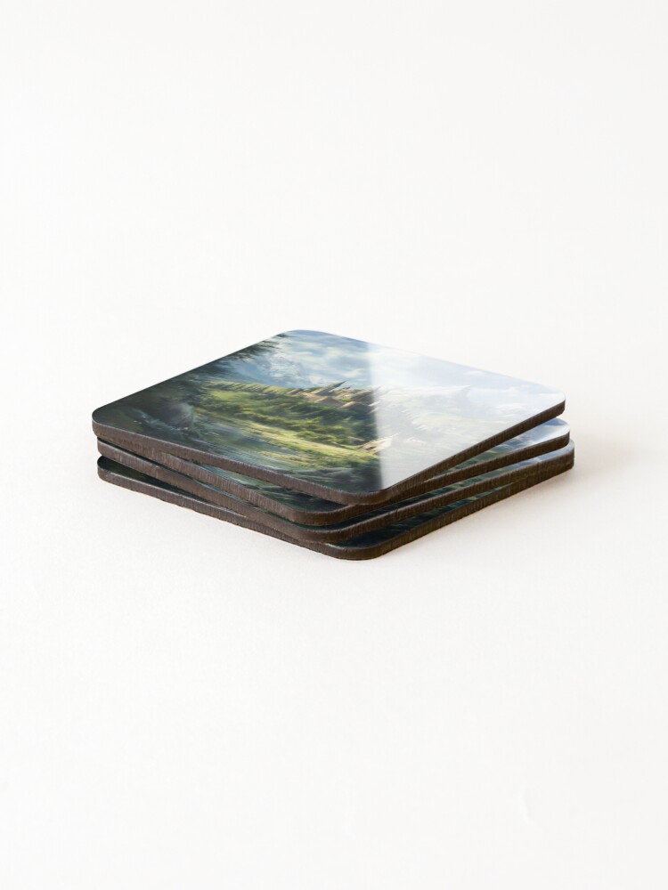 Thumbnail 4 of 5, Coasters (Set of 4), Fantasy Landscape designed and sold by Rtymer.