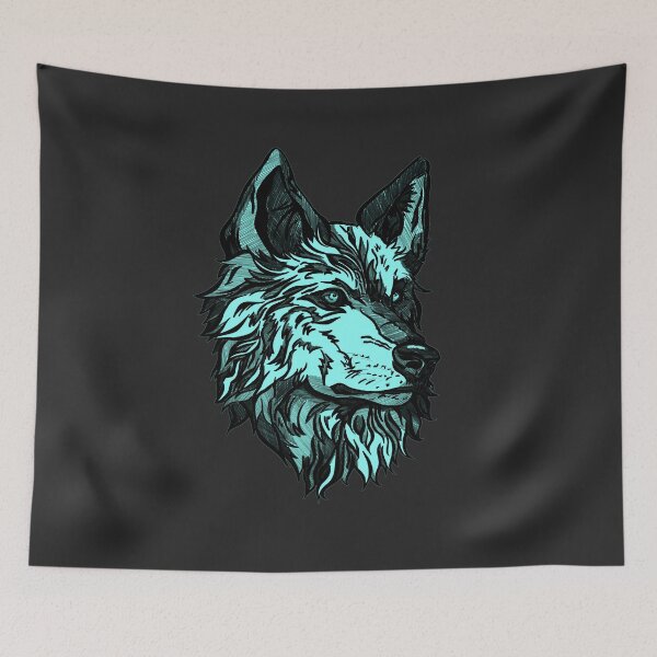 Item preview, Blue wild wolf designed and sold by Maryart8.