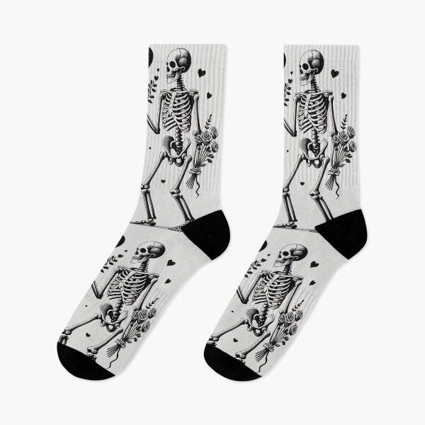 Item preview, Loving Skulls, Hearts, Flowers, Pale Background, Big pattern designed and sold by GaborSkeleton.