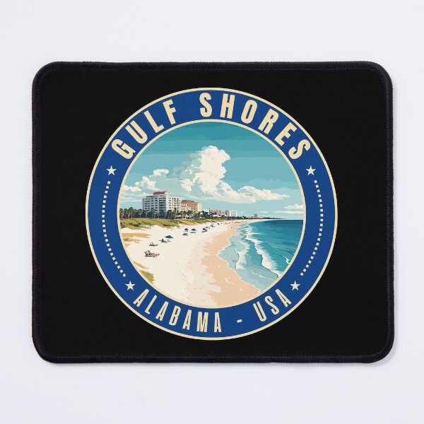 Item preview, Gulf Shores in Alabama USA Retro Travel Art Emblem designed and sold by MaateoDesign.