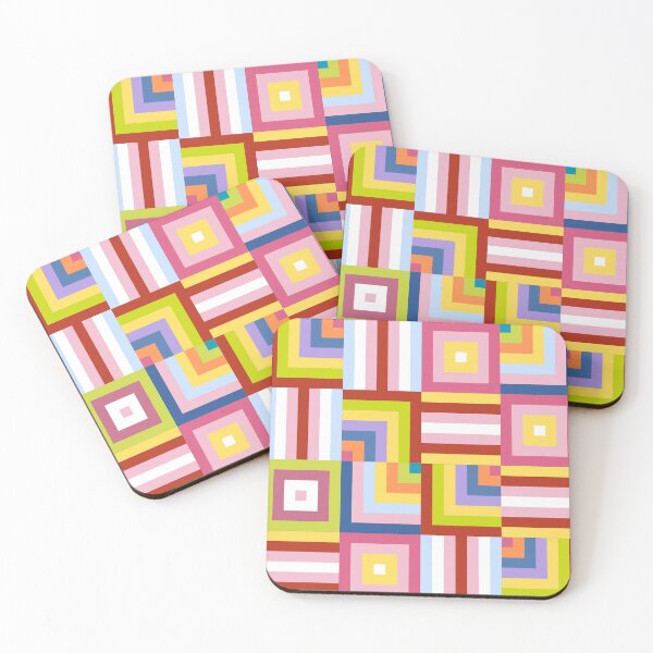 Item preview, Bright Geometric Cheater Quilt designed and sold by Unhinged Heather.