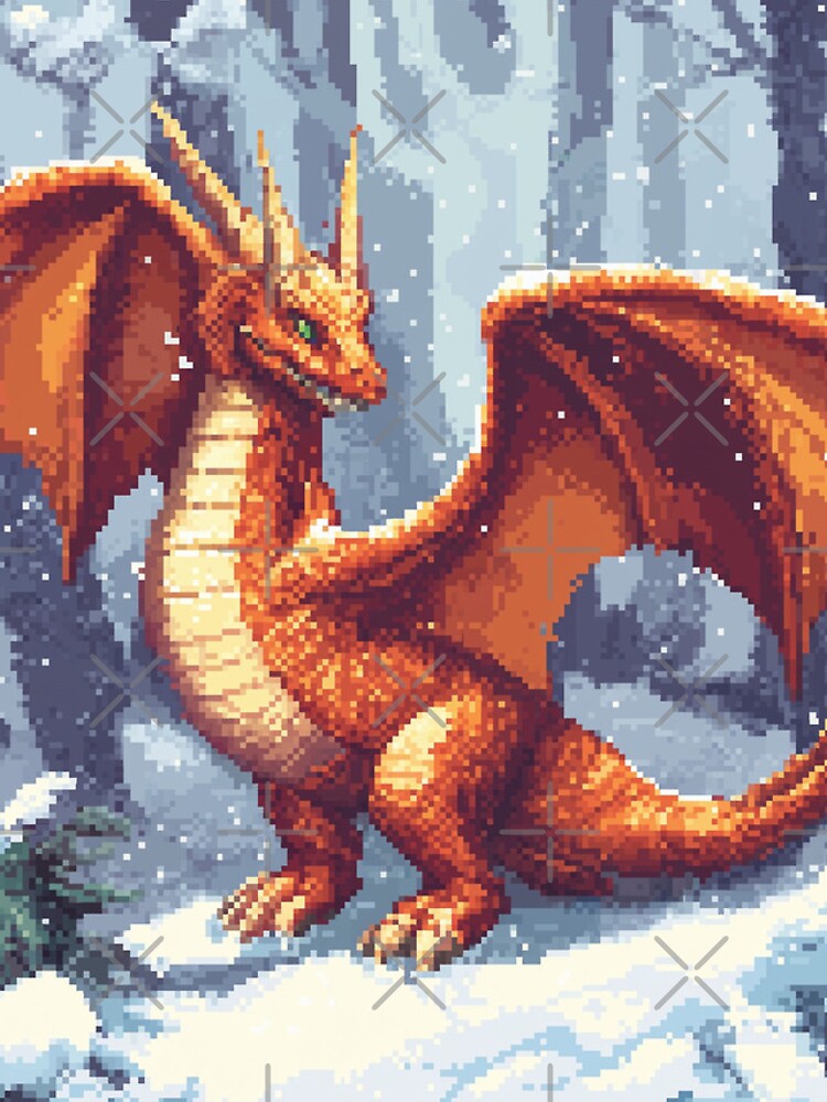 Thumbnail 4 of 4, Samsung Galaxy Phone Case, Dragon In 8bit designed and sold by Rtymer.