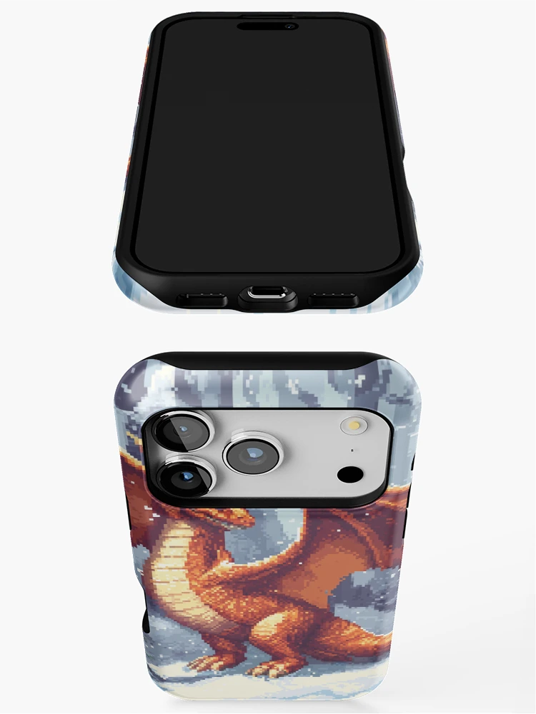 Thumbnail 3 of 4, iPhone Case, Dragon In 8bit designed and sold by Rtymer.