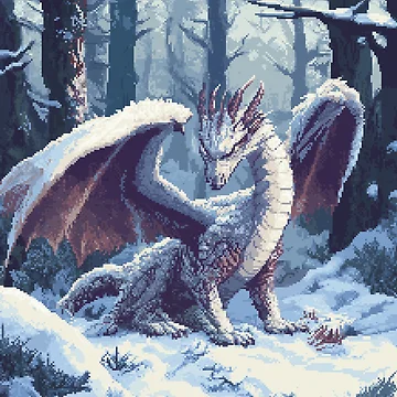 Artwork thumbnail, Dragon In 8bit by Rtymer