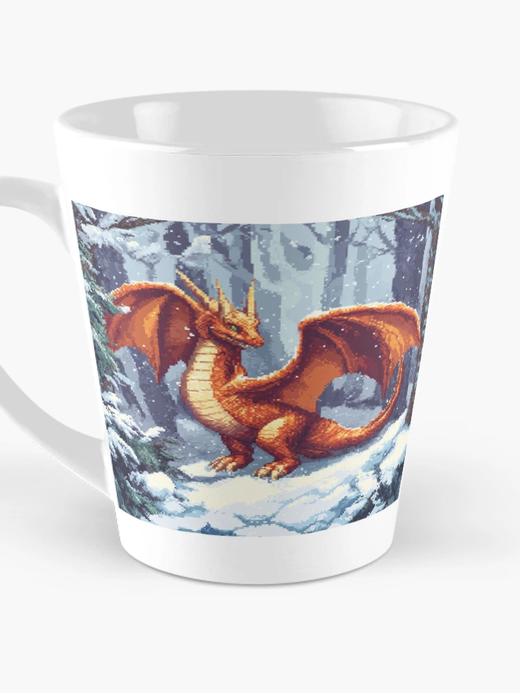 Thumbnail 3 of 4, Coffee Mug, Dragon In 8bit designed and sold by Rtymer.