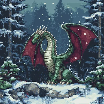 Artwork thumbnail, Dragon In 8bit by Rtymer