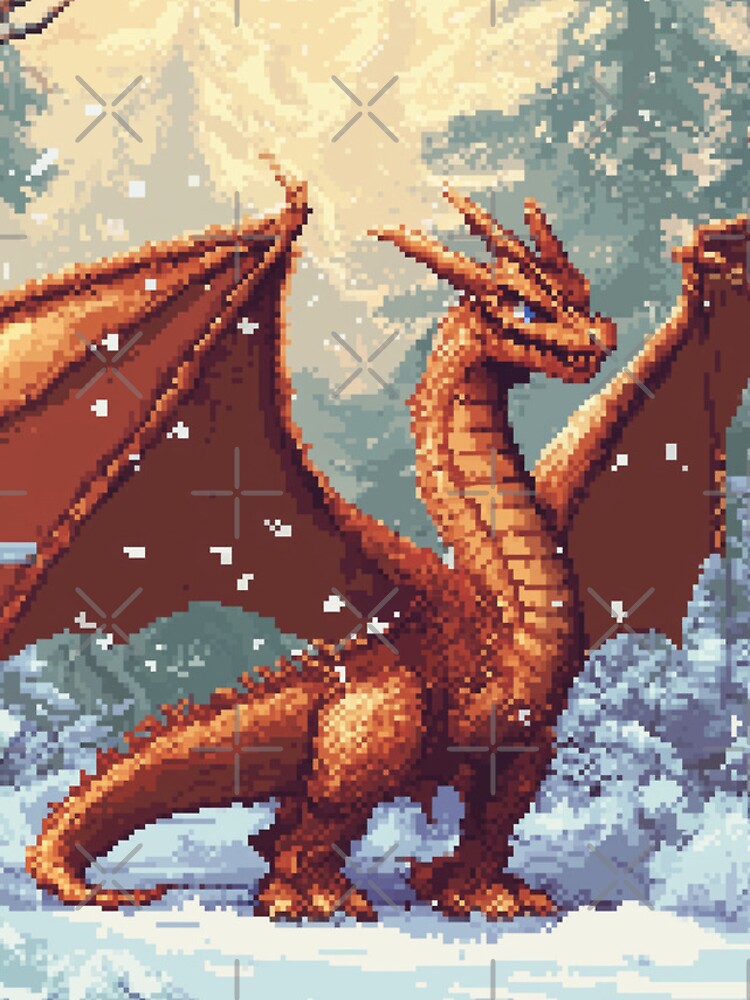 Thumbnail 4 of 4, Samsung Galaxy Phone Case, Dragon In 8bit designed and sold by Rtymer.