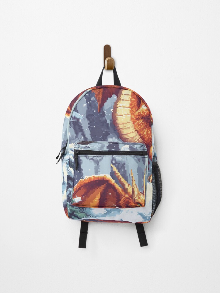 Thumbnail 1 of 3, Backpack, Dragon In 8bit designed and sold by Rtymer.