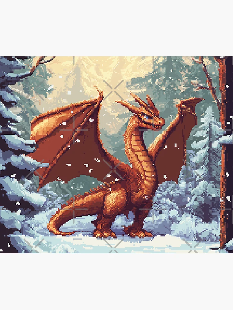 Thumbnail 5 of 5, Mouse Pad, Dragon In 8bit designed and sold by Rtymer.