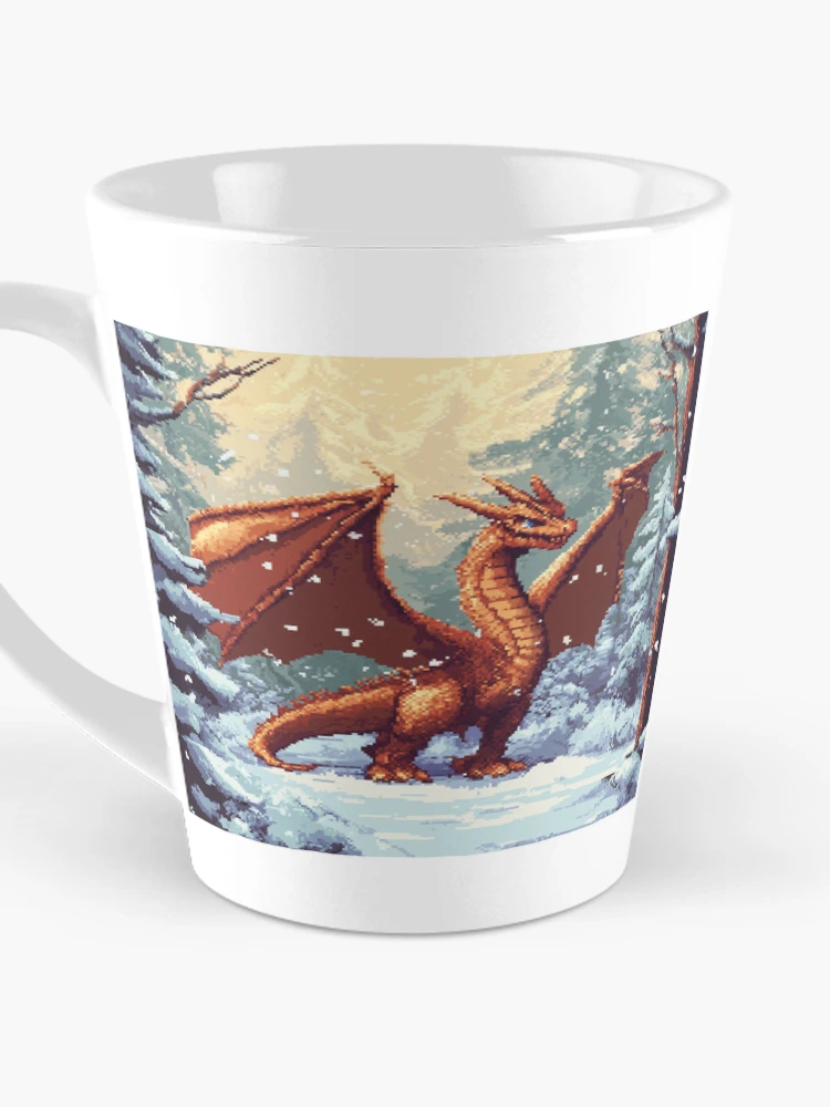 Thumbnail 3 of 4, Coffee Mug, Dragon In 8bit designed and sold by Rtymer.