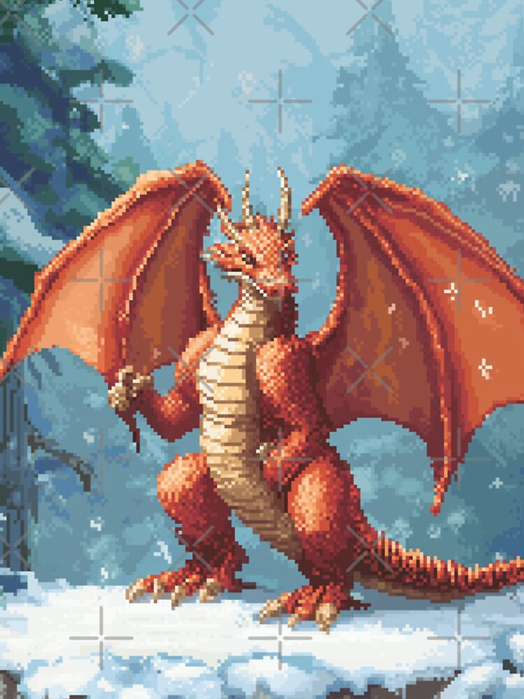 Thumbnail 4 of 4, Samsung Galaxy Phone Case, Dragon In 8bit designed and sold by Rtymer.