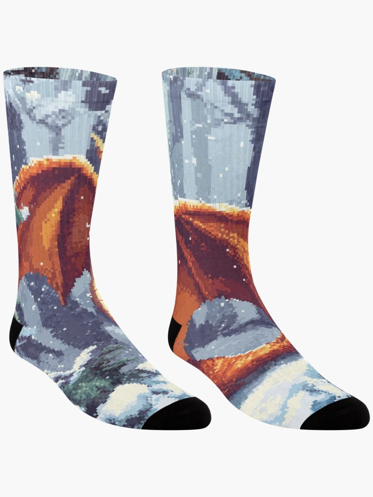 Thumbnail 3 of 5, Socks, Dragon In 8bit designed and sold by Rtymer.