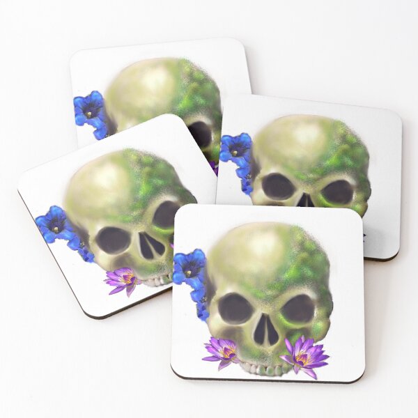 Item preview, skull and flora designed and sold by CDT Art.