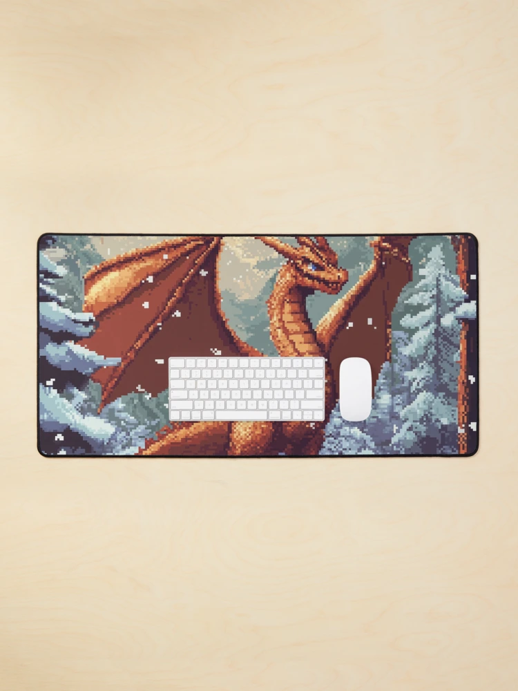Thumbnail 1 of 5, Mouse Pad, Dragon In 8bit designed and sold by Rtymer.