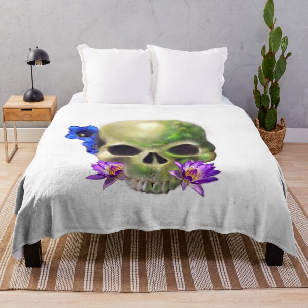Item preview, skull and flora designed and sold by CDT Art.
